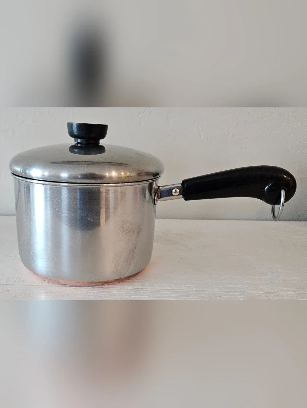 Revere Ware 1801 2 Qt. Sauce Pan Pot with Lid Copper Bottom U.S.A